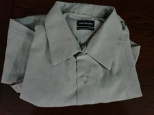Men VanHeusen Wrinkle Free Dress Button Dress Shirt Gray XL