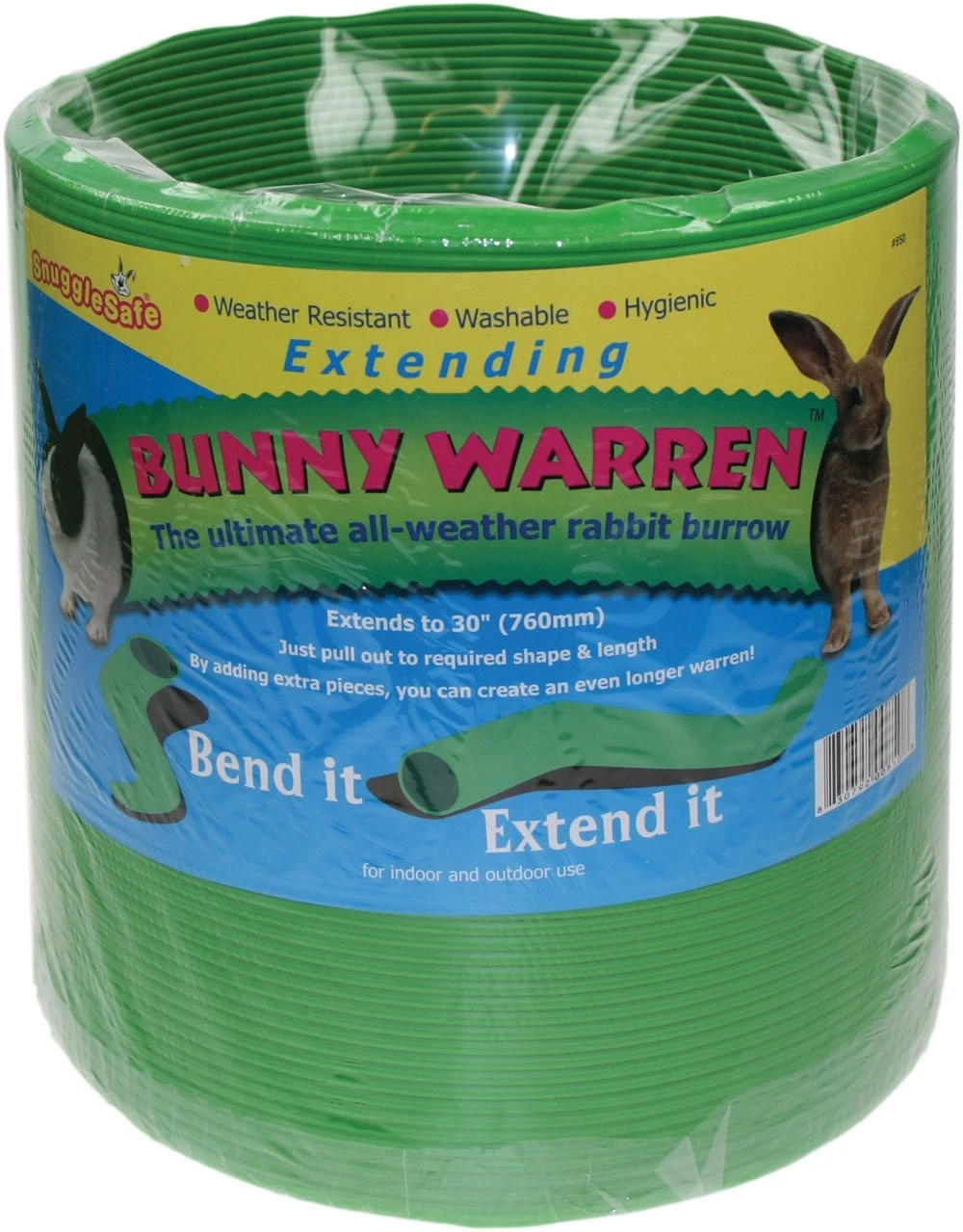 Snugglesafe All Weather Flexible Bunny Warren Fun Tunnel, green Package may vary