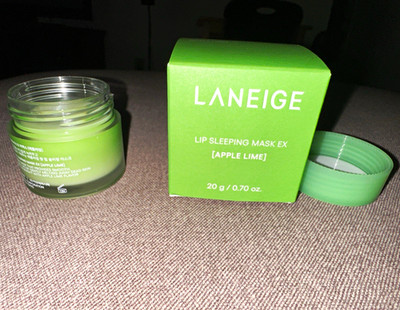LANEIGE Lip Sleeping Mask EX Balm, Apple Lime, Green, 0.70 oz