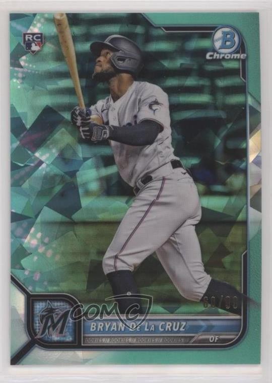 2022 Bowman Chrome Sapphire Edition Aqua 60/99 Bryan De La Cruz #52 3h1