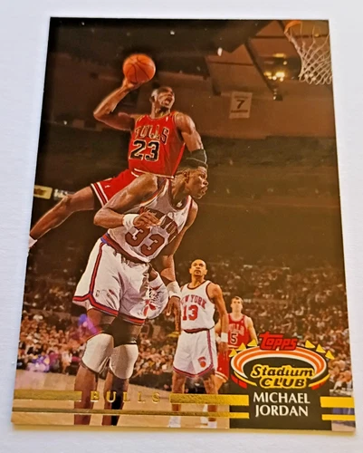 1992 Topps Stadium Club Michael Jordan #1 Chicago Bulls NBA Basketball Card NM