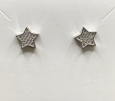 BBJ Sterling Silver Star Stud Earrings