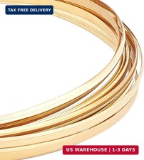 6 Gauge 16 Feet Half Round Brass Wire - 4mm Wide Gold Jewelry Beading Wire for C