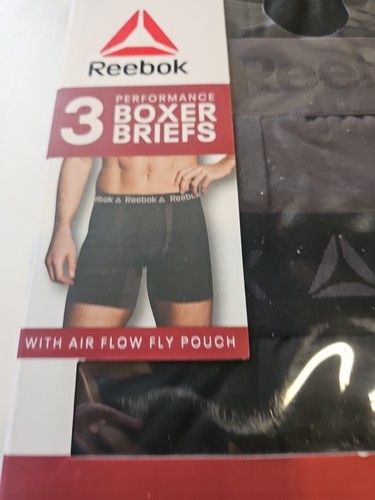 3 Pack Reebok Men’s Tech Comfort Long Length Boxer Brief Underwear Size XL New - Picture 5 of 9