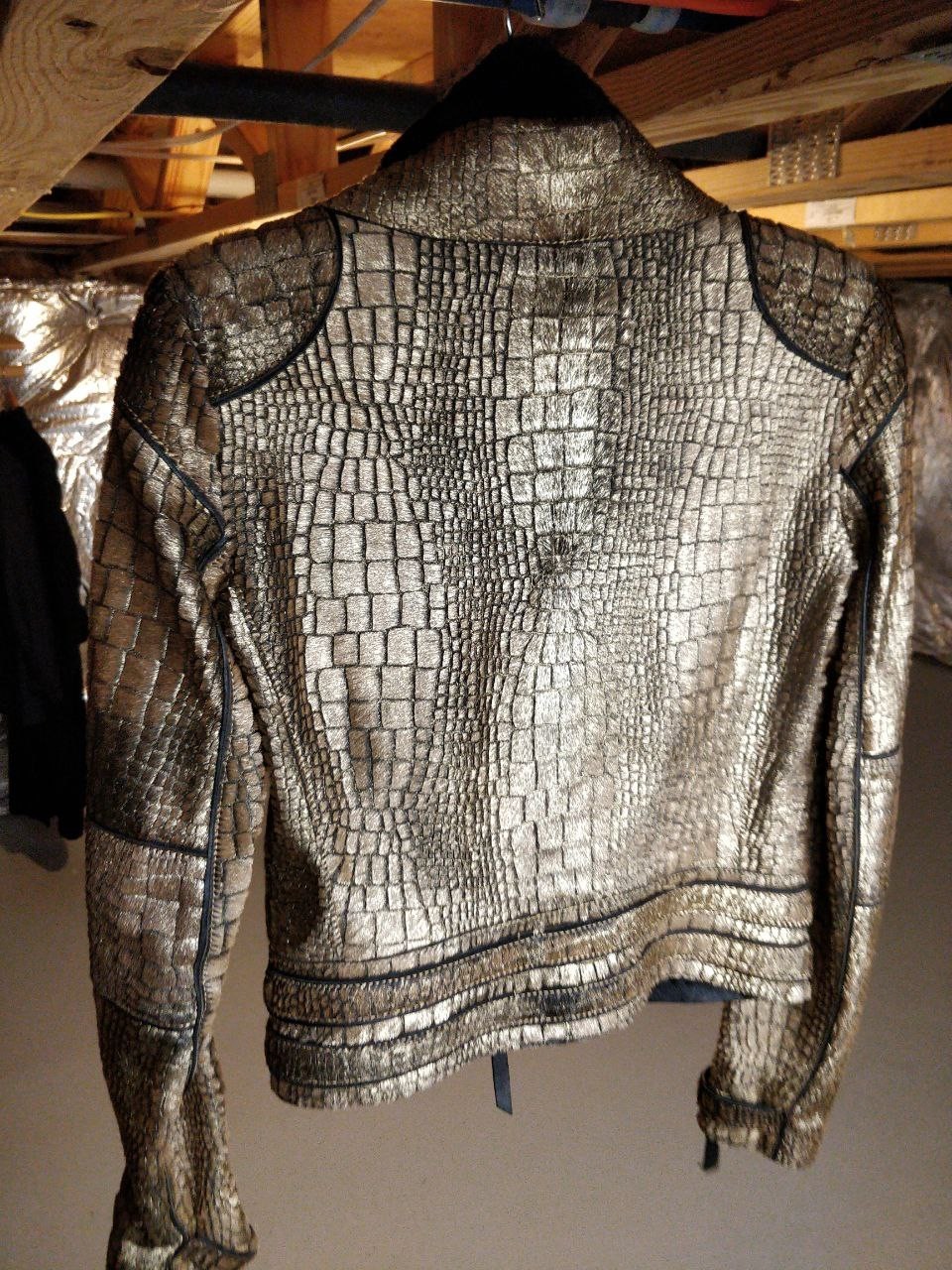 Roberto Cavalli Embellished Fur Python Leather si… - image 6