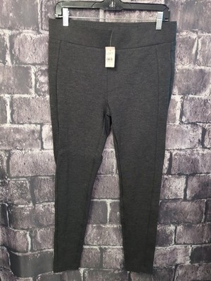 Loft Ankle Pants Women's Size Medium (30X27) Dark Gray Pull On Stretch NWT!