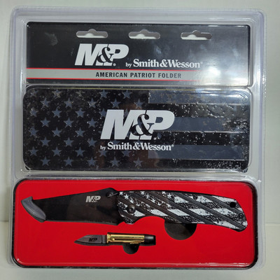 *NEW* Smith & Wesson M&P American Patriot 2-Piece Pocket Knife Set w/ Tin