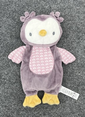 Ingenuity Owl Lovey Plush 12'' Baby Security Blanket Pink & Purple