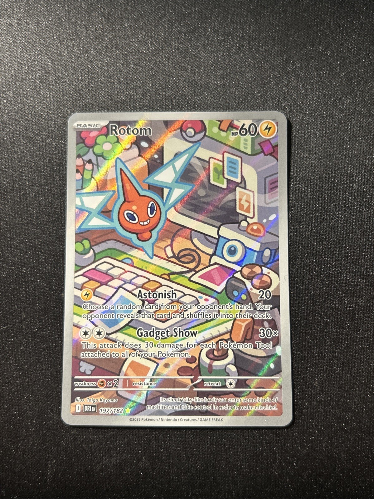 Rotom 197/182 Illustration Rare Sv10 Destined Rivals IR Full Art Holo Pokemon NM
