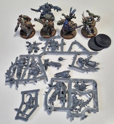 7x PLAGUE MARINES Death Guard *Half Painted* Warhammer 40k DARK