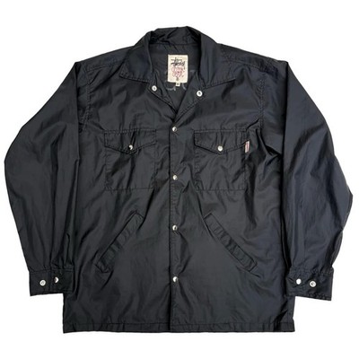 90s〜00s old stussy nylon shirt jacket Stussy 1990 90s Vintage USA Made Outer Gear Nylon Black Rare Coach