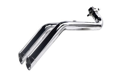 Rich Tone Chrome Drag Pipe for Honda Shadow VT600, Shadow VLX600 88-07 W/ Tips'