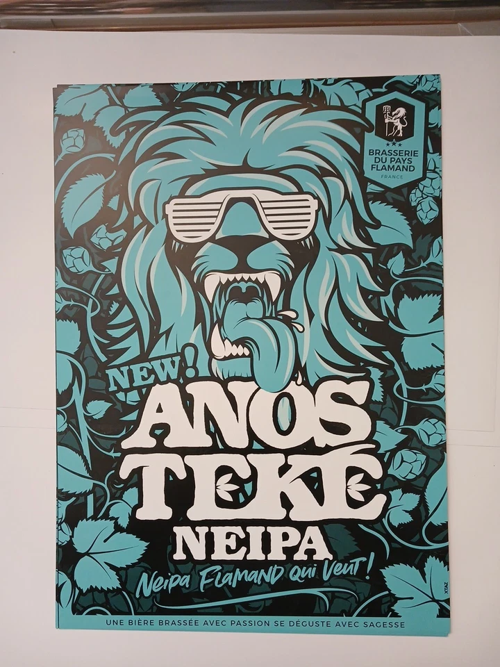 AFFICHE : ANOSTEKE NEIPA - Neipa Flamand Qui Veut / Br. du Pays Flamand - France - Photo 1/1