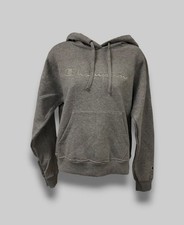 Champion Women's Gray Fleece Power-Blend Embroidered Logo Hoodie Sweater Size XL