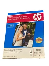HP Premium Plus Photo Paper 8.5” X 11” High Gloss 50 Sheets #Q1785A Sealed Box