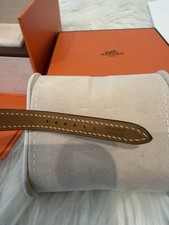 NIB Hermes Heure H Watch 21mm Mini Model Gold Epsom Hour Cape Cod Nantucket Cut 9