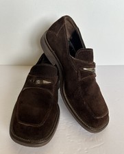 VERSACE-Classic V2 Men’s Brown Suede Slip On Loafers Size 39 1/2 US 6.5 GUC