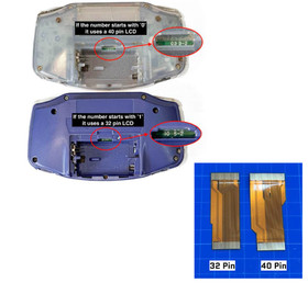 Game Boy Advance GBA IPS V5 Replacement NEW Ribbon Cable 32 Pin / 40 Pin