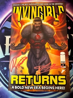 INVINCIBLE RETURNS #1 THRAGG, 2X SIGNIERT KINCAID & BARTLING