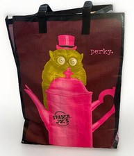 Trader Joe's Reusable Tote Bag Unicorn Owl Uni-Corny Perky Eco Shopping Rare