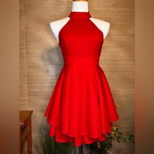 Lulu's Vibrant Red High Low Dress