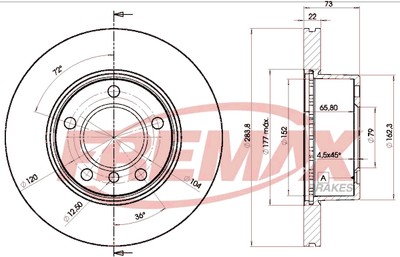 Remax BD-4629 Brake Disc for BMW