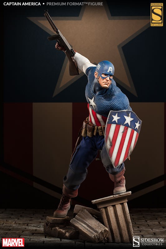 Captain America Statue Premium Format Allied Charge on Hydra
