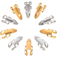  10 Pcs Thumb Picks for Guitar Stainless Steel Finger Banjo Adjustable