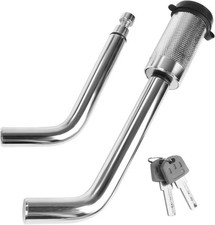 Hitch Receiver Lock with 5/8" and 1/2" Pins for 1-1/4", 2" and 2-1/2" Hitch Rece