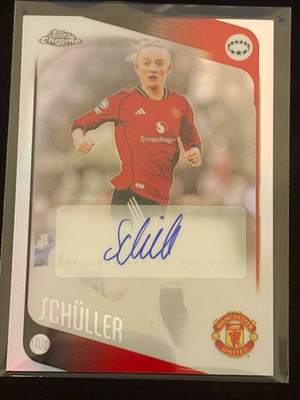 Topps Chrome UWCL 2025/26 Lea Schüller Manchester United Women CA-LS Auto