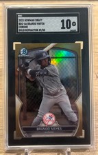 2023 Bowman Chrome Brando Mayea Gold Refractor #'d /50 SGC 10
