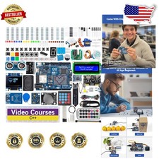 Arduino Uno R4 WiFi Kit: 300 Components, IoT, Bluetooth, 50 Projects