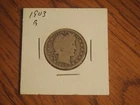 `1903 Barber Quarter, good condition, 90 % silver