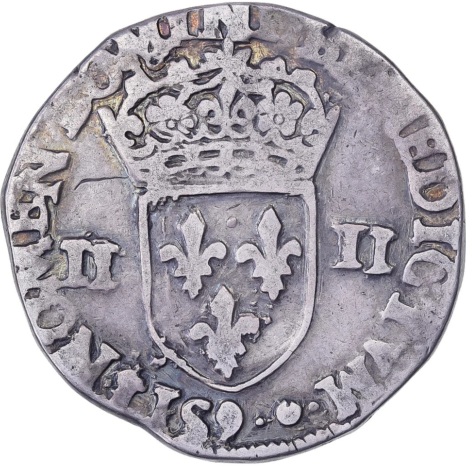[#1507513] France, Henri III, 1/4 Ecu, 1585, Rennes, Silver, VF, Gadoury:494 - Image 2 of 2