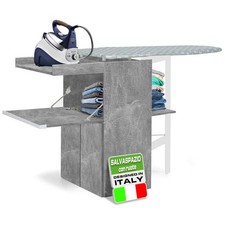 Mobile Asse da Stiro a Scomparsa Salvaspazio Richiudibile Cemento 55x38x90.5 cm