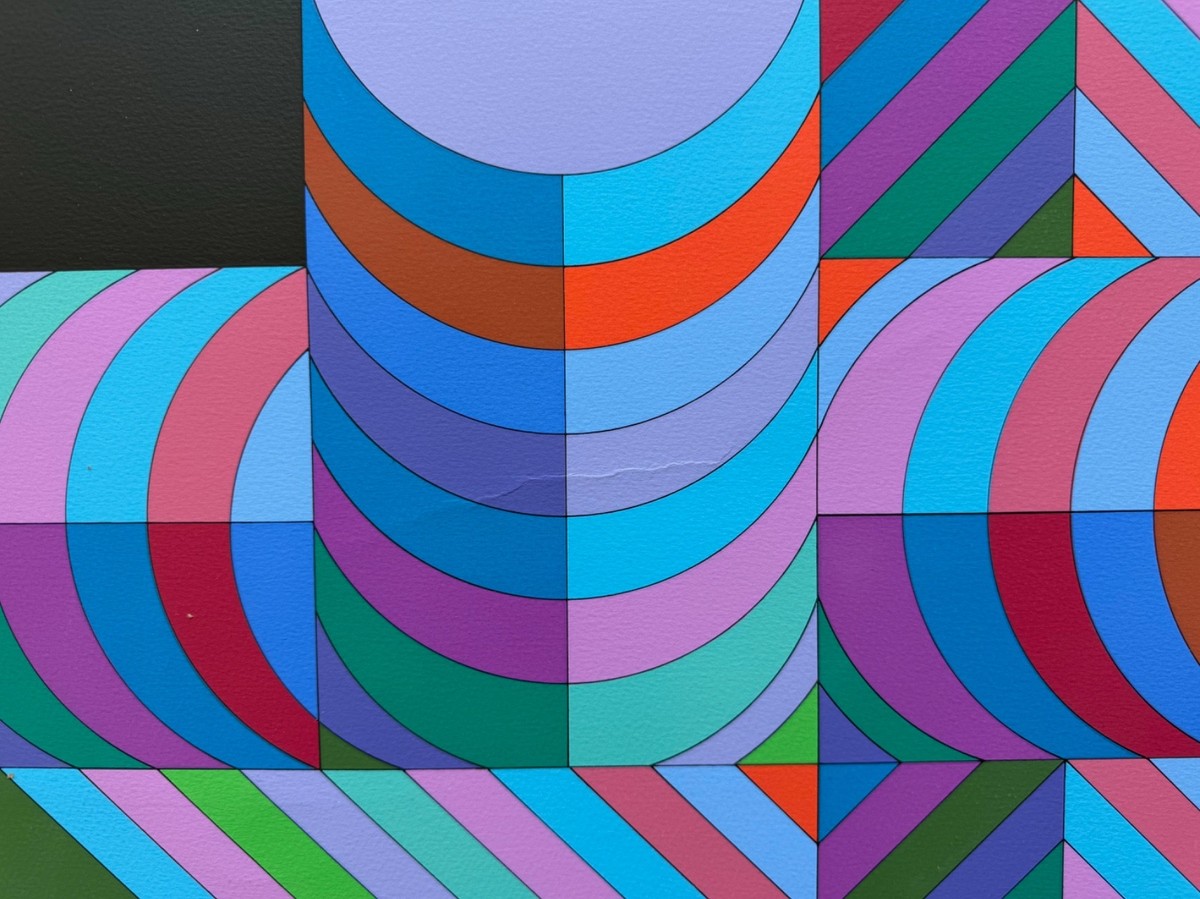 VICTOR VASARELY 1978 Hand Signed Serigraph Art 25