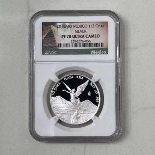 2015 MO Libertad NGC PF 70 ultra cameo 1/2 onza Silver Mexico coin