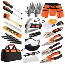 95 PCS Kids Real Tool Set, Boys Small Real Hand Tools Kit, Children