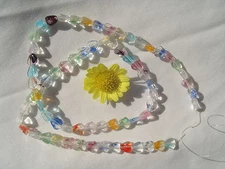 6mm Art Glass Glow In The Dark Heart Beads 15"strand