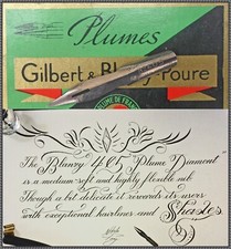 12 vintage Gilbert  Blanzy-Poure No.405 PLUME DIAMANT