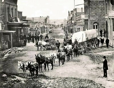 ANTIQUE OLD WEST 8X10 REPRODUCTION PHOTOGRAPH PRINT OF HELENA MONTANA 1870