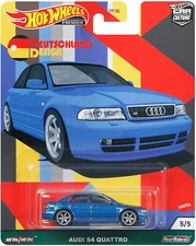 Hot Wheels Premium AUDI S4 QUATTRO Blue Car Real Riders Deutschland Design GRJ69
