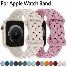 Braided Silicone Band For Apple Watch 10 9 8 7 6 SE 5 4 3 2 1 Ultra 49 - 38mm