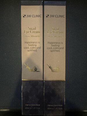 (2-Pack) 3W Clinic Snail Eye Cream - Anti-Wrinkle - 2.82 oz / 80 ml Total