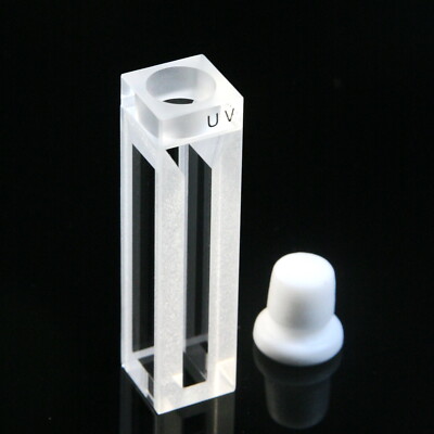 Micro Fluorescence Quartz Cuvette 1cm,4mm, 1.4 ml Cell stopper Quartz Cell Cells
