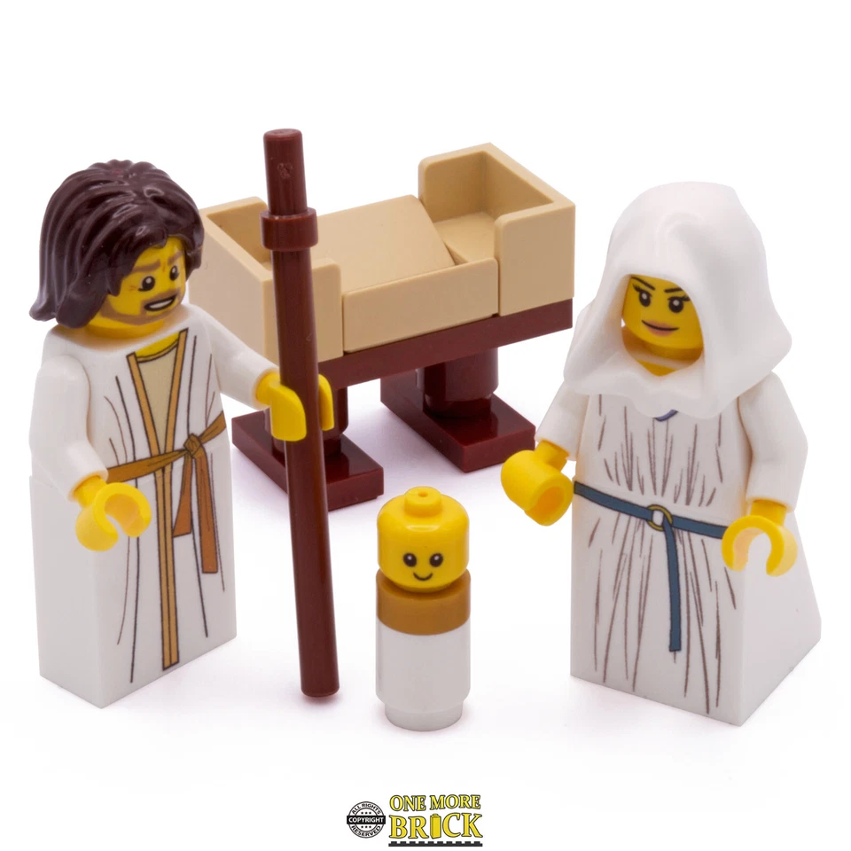 Mary, Joseph, Jesus minifigures | Christmas Xmas Nativity | Made With Real LEGO - Image 2 of 3