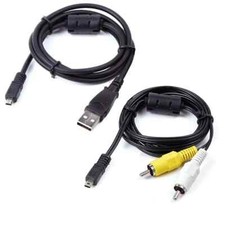 USB PC Data A/V TV Cable Cord For Nikon D5200 D5300 D5500 D7100 D3300 Df Camera