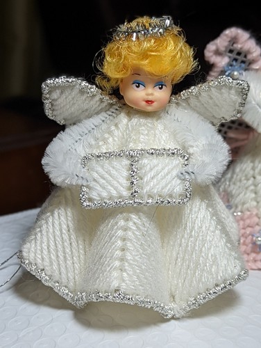 Vintage 5 Angel Doll Hand Crafted Folk Art Christmas ANGELS Religious Decor - Picture 7 of 12