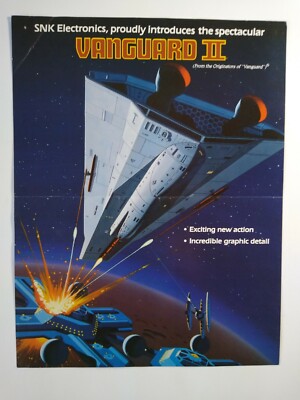 Vanguard II Arcade Flyer Original SNK Video Game Art Print Sheet
