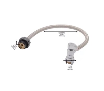 SharkBite  1/2 in. Push   x 1/2 in. Dia. Push  Faucet Connector